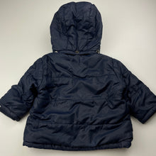 Load image into Gallery viewer, Boys Pumpkin Patch, navy hooded jacket / coat, GUC, size 0,  