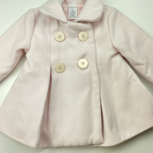 Girls Baby Baby, pale pink jacket / coat, L: 36cm, EUC, size 1,  