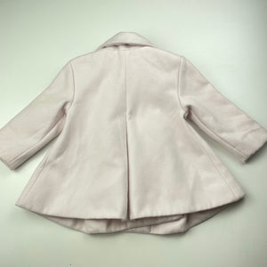 Girls Baby Baby, pale pink jacket / coat, L: 36cm, EUC, size 1,  