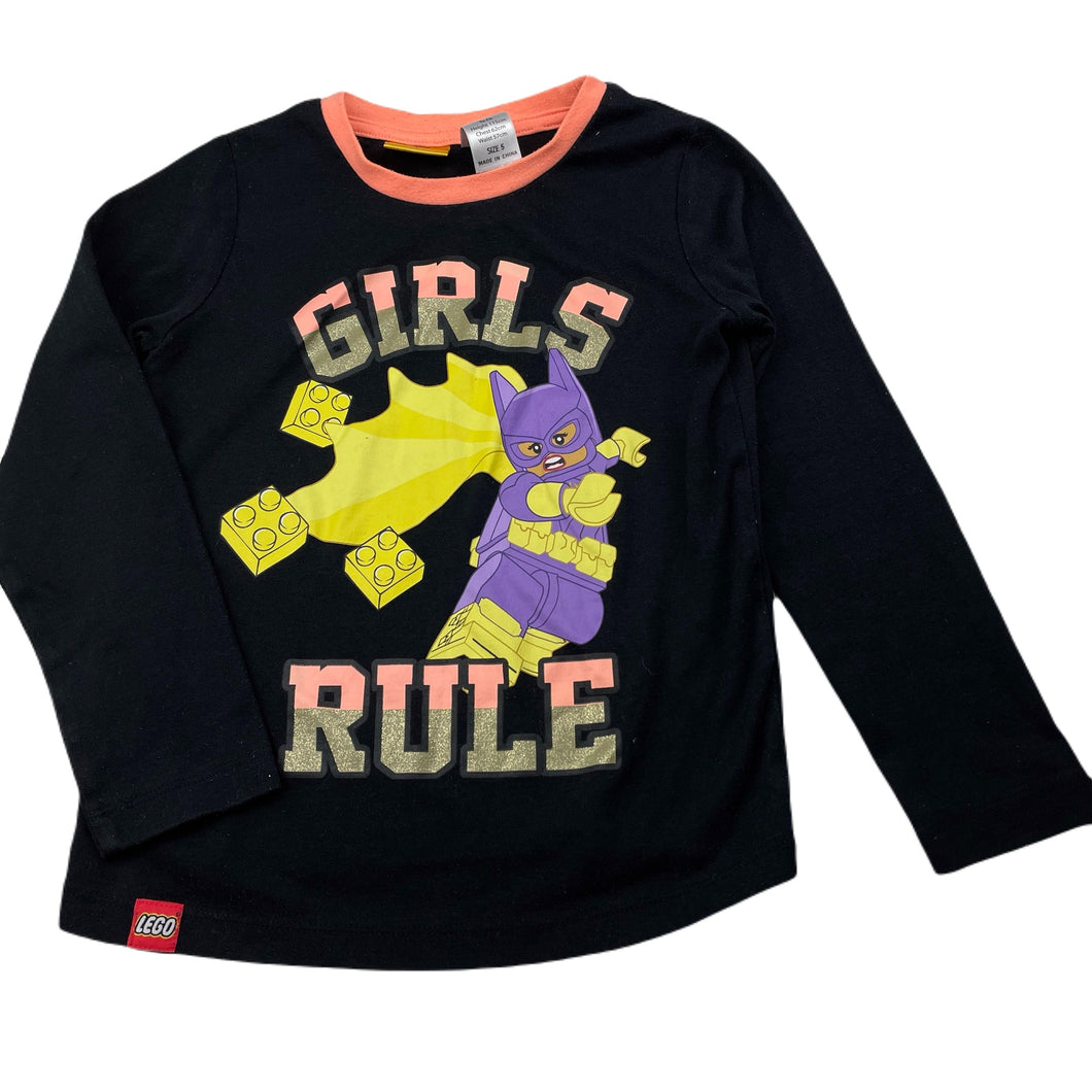 Girls DC Comics, Batman Lego long sleeve pyjama top, GUC, size 5,  