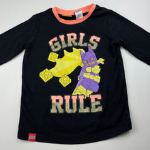 Load image into Gallery viewer, Girls DC Comics, Batman Lego long sleeve pyjama top, GUC, size 5,  