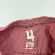 Load image into Gallery viewer, Girls Cotton On, pink cotton long sleeve t-shirt top, FUC, size 4,  