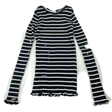 Load image into Gallery viewer, Girls Eve&#39;s Sister, slim fit ribbed stretchy long sleeve top, EUC, size 6,  