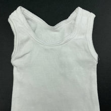 Load image into Gallery viewer, unisex Anko, white cotton singlet top, GUC, size 0000,  