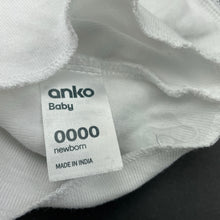 Load image into Gallery viewer, unisex Anko, white cotton singlet top, GUC, size 0000,  