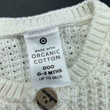 Load image into Gallery viewer, Girls Target, organic cotton knitted cardigan, EUC, size 000,  