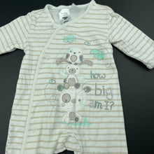Load image into Gallery viewer, unisex Tiny Little Wonders, striped cotton romper, GUC, size 0000,  