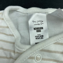 Load image into Gallery viewer, unisex Tiny Little Wonders, striped cotton romper, GUC, size 0000,  