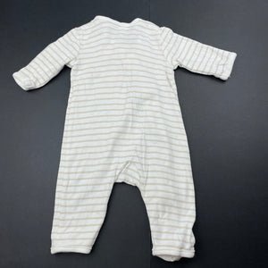 unisex Tiny Little Wonders, striped cotton romper, GUC, size 0000,  