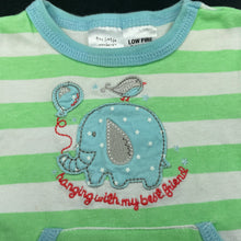 Load image into Gallery viewer, unisex Tiny Little Wonders, striped cotton romper, EUC, size 0000,  