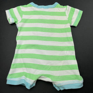 unisex Tiny Little Wonders, striped cotton romper, EUC, size 0000,  