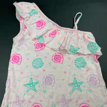 Load image into Gallery viewer, Girls Mango, cotton asymmetrical summer dress, light marks, FUC, size 6, L: 55cm