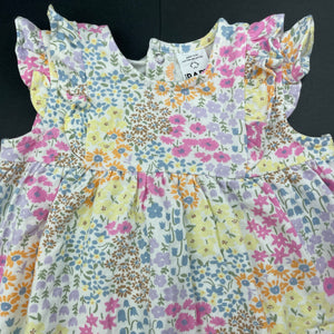 Girls Cotton On, floral stretchy casual dress, EUC, size 1, L: 41cm