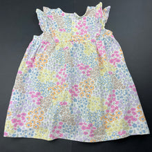 Load image into Gallery viewer, Girls Cotton On, floral stretchy casual dress, EUC, size 1, L: 41cm