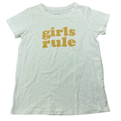 Girls Anko, white cotton t-shirt / top, GUC, size 8,  