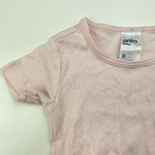 Load image into Gallery viewer, Girls Anko, pink lighteight cotton bodysuit / romper, EUC, size 0,  