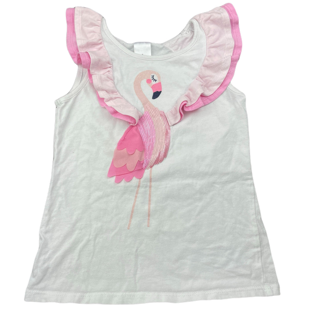 Girls Target, cotton t-shirt / top, flamingo, GUC, size 6,  