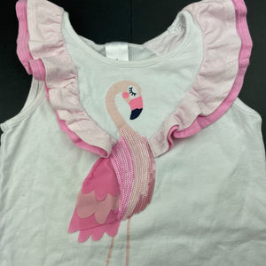 Girls Target, cotton t-shirt / top, flamingo, GUC, size 6,  