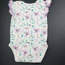Load image into Gallery viewer, Girls Baby Berry, soft cotton bodysuit / romper, narwhals, EUC, size 0,  