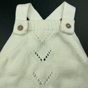 Girls Baby Berry, knitted cotton romper, EUC, size 0,  