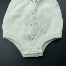 Load image into Gallery viewer, Girls Baby Berry, knitted cotton romper, EUC, size 0,  