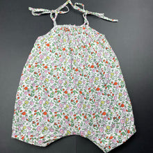 Load image into Gallery viewer, Girls KIDSAGOGO, lightweight floral cotton romper, EUC, size 6 months,  