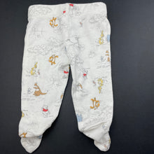 Load image into Gallery viewer, unisex DIsney, Winnie the Pooh cotton footed leggings / bottoms, EUC, size 00000,  