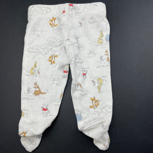 unisex DIsney, Winnie the Pooh cotton footed leggings / bottoms, EUC, size 00000,  