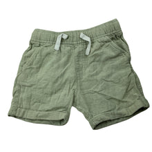 Load image into Gallery viewer, Boys Anko, green linen / cotton shorts, elasticated, GUC, size 4,  