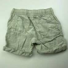 Load image into Gallery viewer, Boys Anko, green linen / cotton shorts, elasticated, GUC, size 4,  