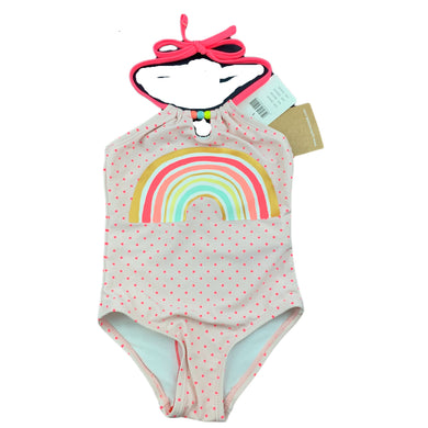 Cotton On halter-neck rainbow one-piece swimming costume, size 1, BNWT