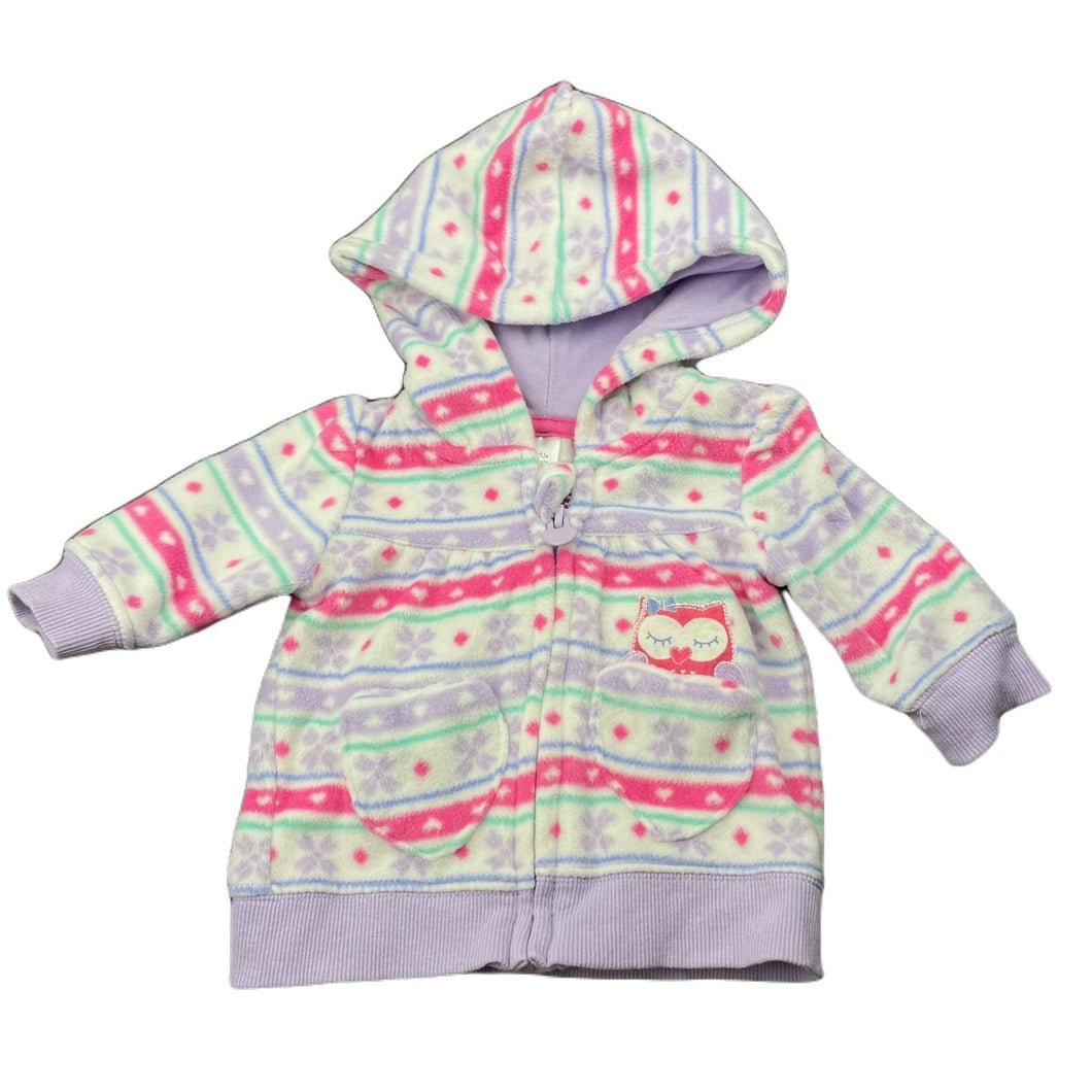 Girls Tiny Little Wonders, fleece zip hoodie sweater, GUC, size 000,  