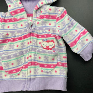 Girls Tiny Little Wonders, fleece zip hoodie sweater, GUC, size 000,  