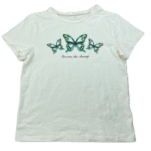 Girls H&M, lightweight cotton t-shirt / top, EUC, size 7-8,  