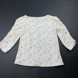 Girls Perimitz, floral cotton top, GUC, size 3,  