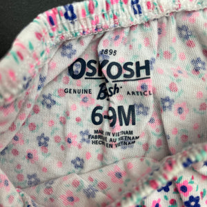 Girls Osh Kosh, floral cotton romper, FUC, size 0,  