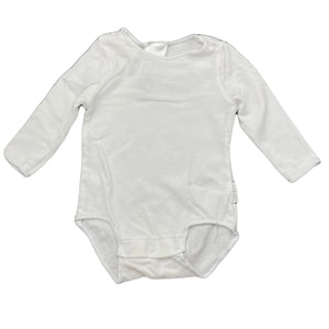 unisex Bonds, white stretchy bodysuit / romper, FUC, size 0000,  