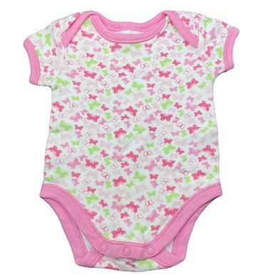 Girls Baby Club, cotton bodysuit / romper, butterflies, FUC, size 0000,  