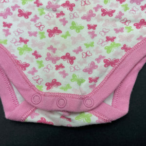 Girls Baby Club, cotton bodysuit / romper, butterflies, FUC, size 0000,  