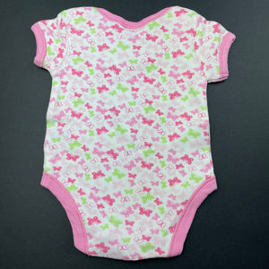 Girls Baby Club, cotton bodysuit / romper, butterflies, FUC, size 0000,  