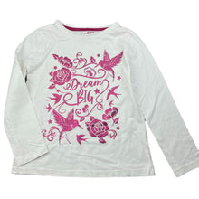 Load image into Gallery viewer, Girls F&amp;F, cotton long sleeve t-shirt / top, no size, armpit to armpit: 31.5cm, shoulder to cuff: 39.5cm, FUC, size 5-6,  