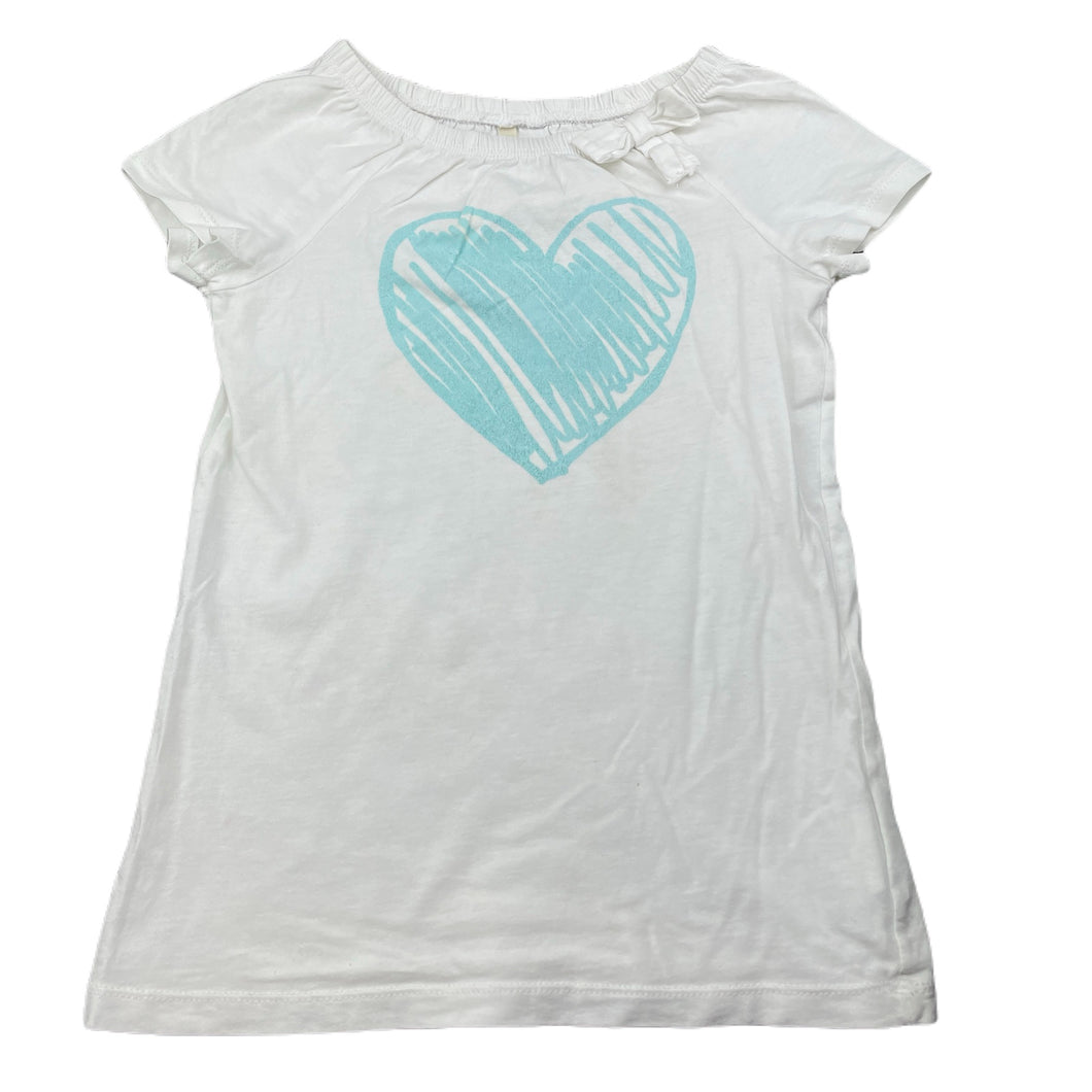 Girls United Colors of Benetton, organic cotton t-shirt / top, no size, armpit to armpit: 30.5cm, FUC, size 5-6,  