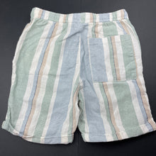 Load image into Gallery viewer, Boys Anko, striped linen / cotton shorts, elasticated, EUC, size 9,  