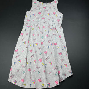 Girls B Collection, grey marle casual summer dress, GUC, size 10, L: 70cm at front