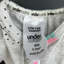 Load image into Gallery viewer, Girls Under Works, stretchy zip coverall / romper, GUC, size 000,  