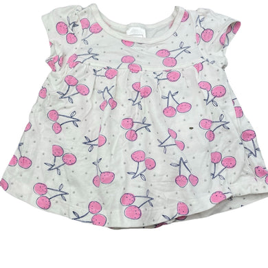 Girls Kids & Co, stretchy romper, cherries, EUC, size 0000,  