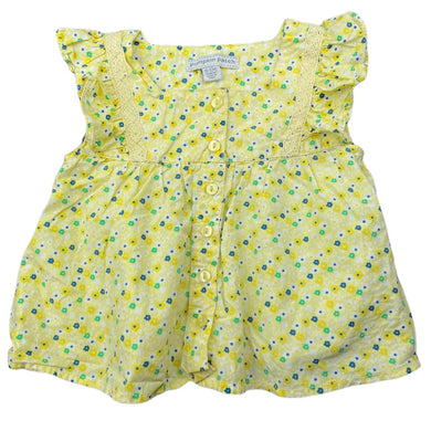 Girls Pumpkin Patch, lightweight floral cotton top, GUC, size 0,  