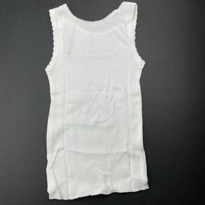 unisex Big Softies, white cotton singlet top, EUC, size 00,  