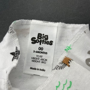 Boys Big Softies, cotton singlet top, lion, EUC, size 00,  