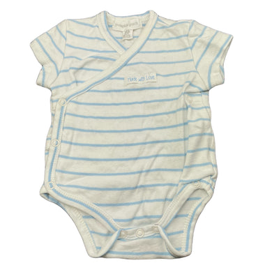 unisex Pumpkin Patch, striped soft cotton bodysuit / romper, GUC, size 0000,  